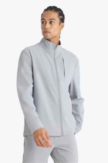 Sweatshirt zippé à col montant Coupe standard de DeFactoFit