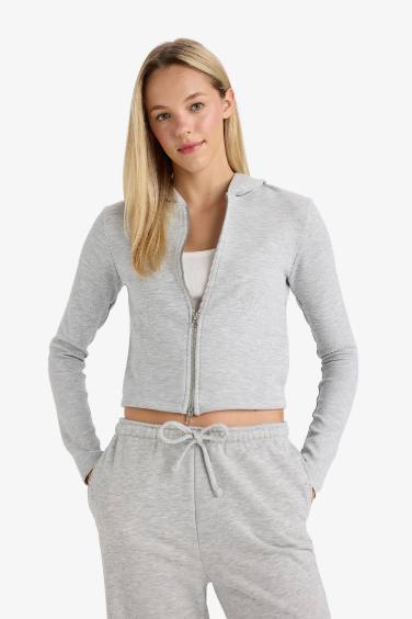 سترة نسيج مشروط سليم فيت بغطاء للرأس