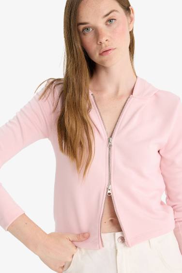 Slim Fit Hooded modal Cardigan