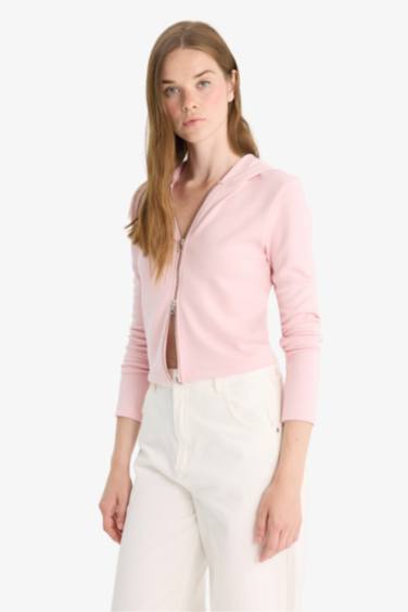 Slim Fit Hooded modal Cardigan