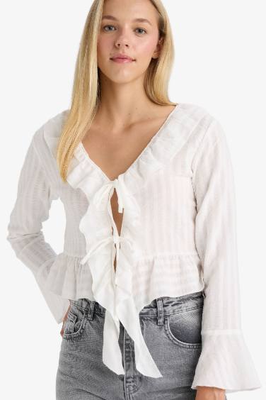 Regular Fit Long Sleeve Blouse