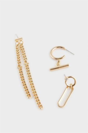 Kadın 6'lı Gold Küpe