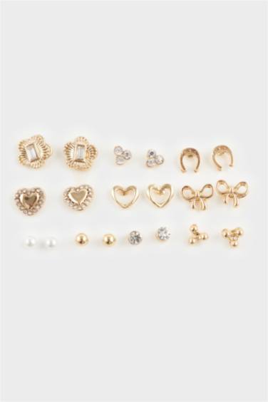 Kadın 10'lu Gold Küpe