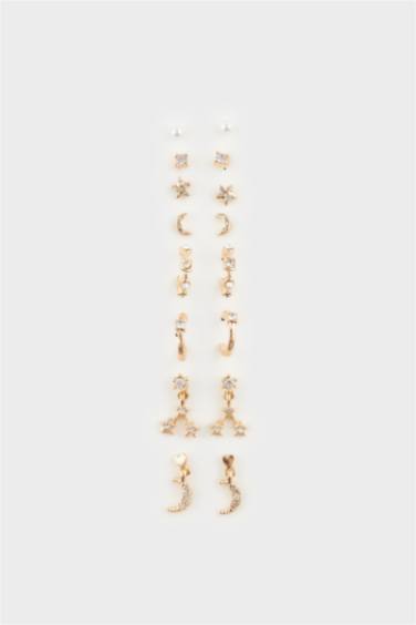 Kadın 8'li Gold Küpe