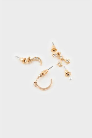 Kadın 8'li Gold Küpe