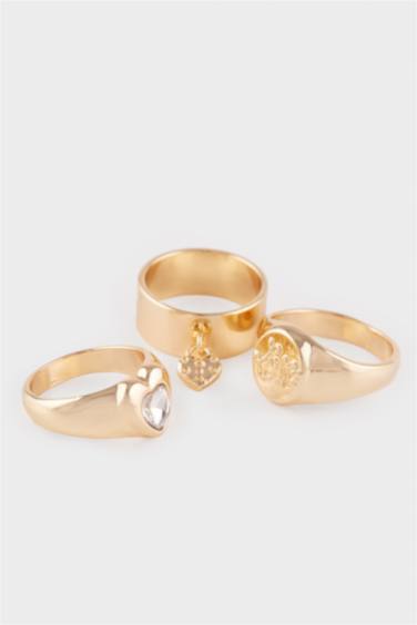 Kadın 5'li Gold Yüzük
