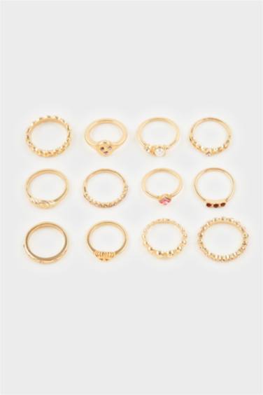 Kadın 12'li Gold Yüzük