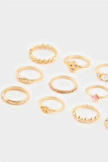 Kadın 12'li Gold Yüzük