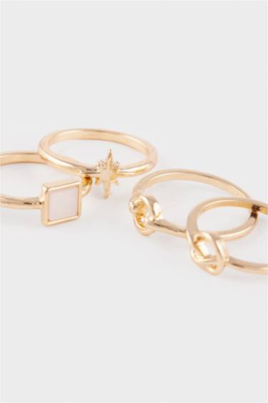 Kadın 8'li Gold Yüzük