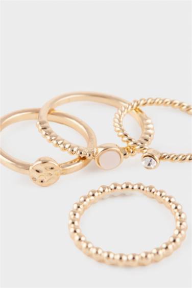 Kadın 8'li Gold Yüzük