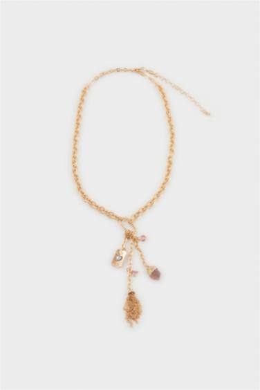 Kadın Sallantılı Gold Kolye