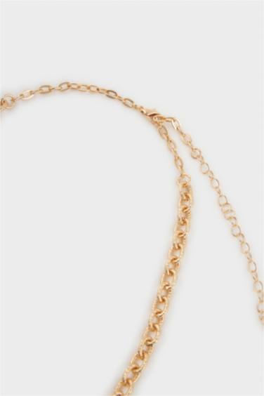 Kadın Sallantılı Gold Kolye