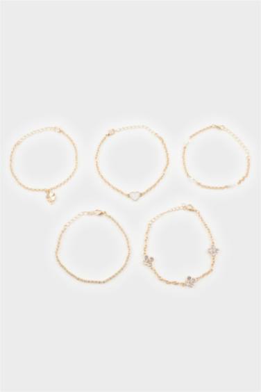 Kadın 5'li Gold Bileklik