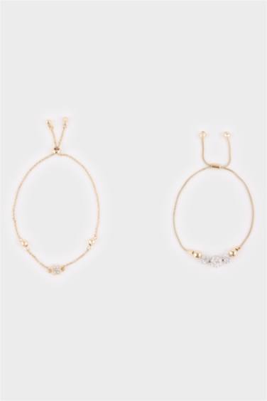 Kadın Gold 2'li Asansörlü Ayarlanabilir Bileklik