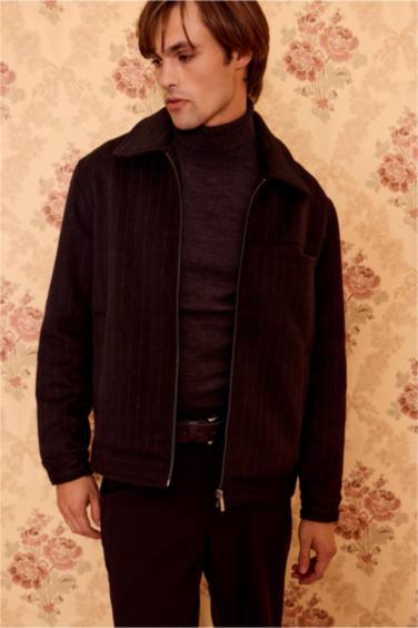 جاكيت صوف قصة عادية بياخة بولو مبطن