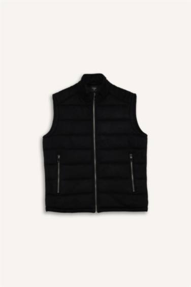 Slim Fit Lined Suede Vest