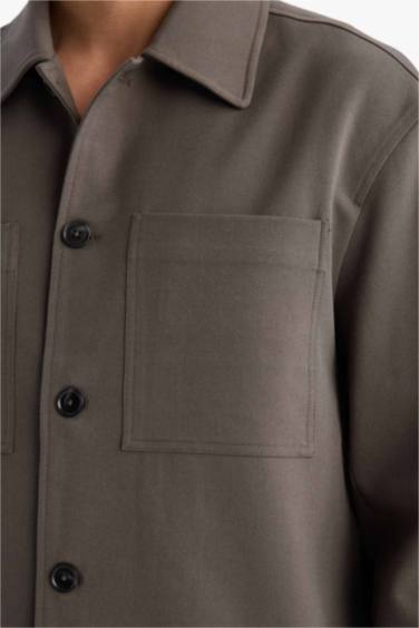 Slim Fit Polo Neck Lined Jacket