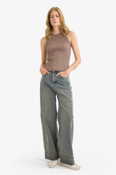 Débardeur tricot à col rond Coupe slim