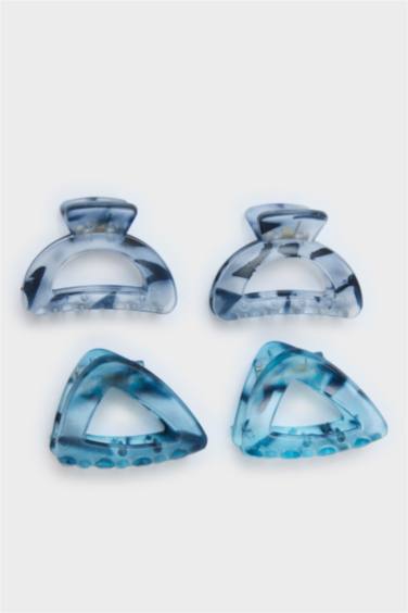 توكة شعر حريمي ازرق - 4 قطع