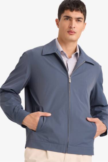 Slim Fit Fermuarlı Mont