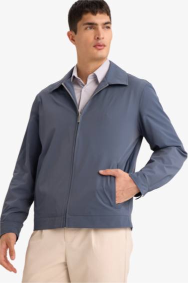 Slim Fit Fermuarlı Mont