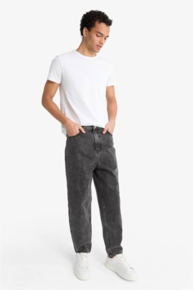 Balloon Fit кең балақты джинс шалбар