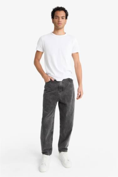 Balloon Fit кең балақты джинс шалбар