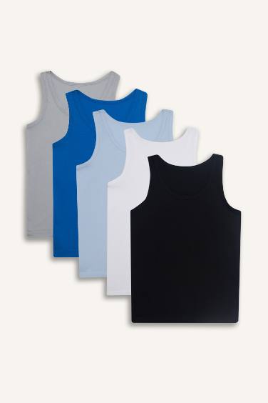 Boy 5 Piece Undershirt Tank Top