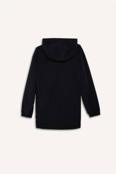 Rüzgar Geçirmez Su İtici Kapüşonlu Fermuarlı Yağmurluk - Görsel 9