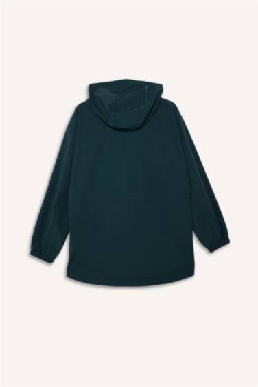 Rüzgar Geçirmez Su İtici Kapüşonlu Fermuarlı Yağmurluk - Görsel 9