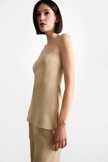 بلوزة سليم فيت بدون حمالات