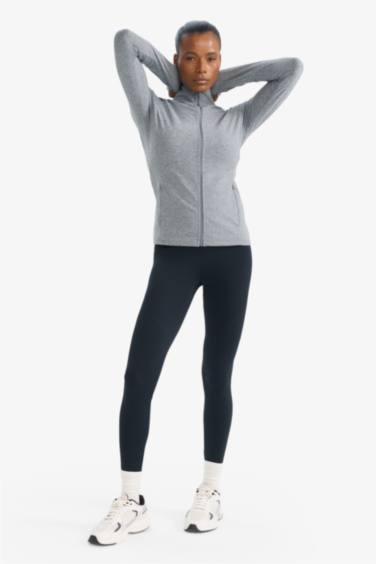 كارديجان رياضي سليم فيت بياقة عالية وجيب