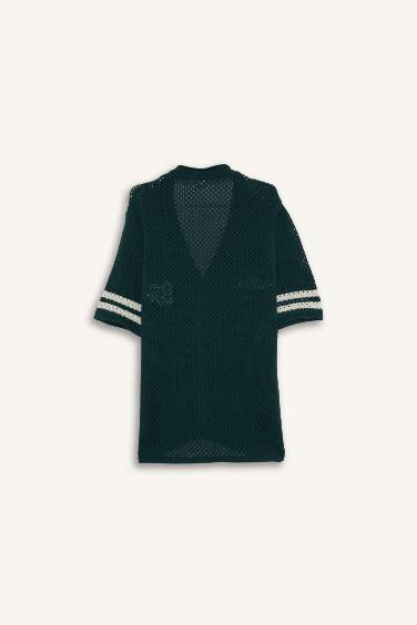 Relax Fit Polo Neck Short Sleeve T-Shirt