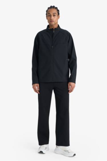 Regular Fit жел өткізбейтін жартылай тік жағалы найзағайлы куртка