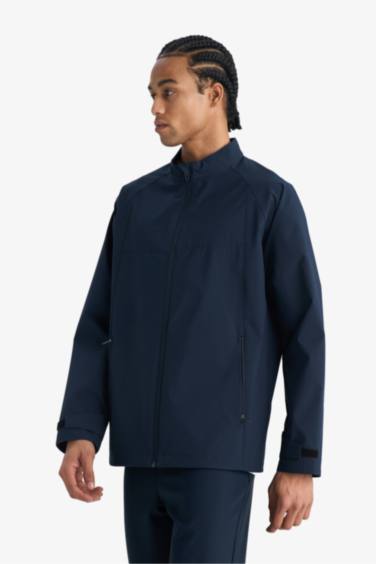 Slim Fit су итергіш жартылай тік жағалы найзағайлы жаңбырлатқыш