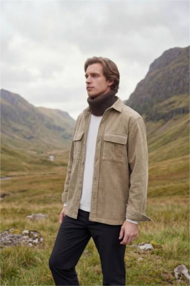 قميص قطيفة مخمل قطن