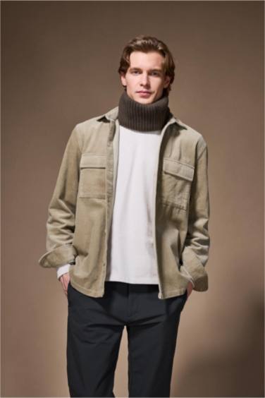 قميص قطيفة مخمل قطن