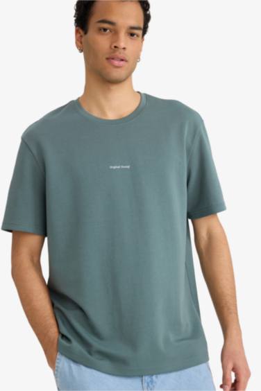 Regular Fit Crew Neck Printed Short Sleeve T-Shirt