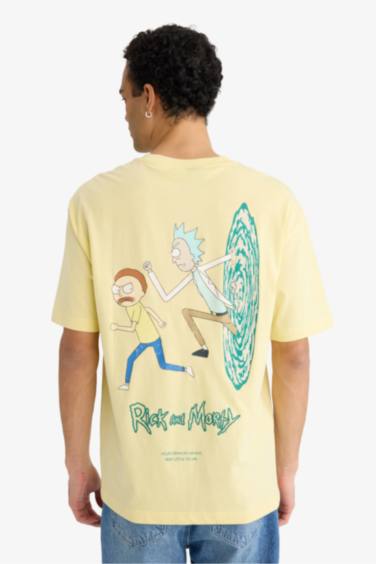 %100 Pamuk Rıck and Morty Boxy Fıt Tişört - Görsel 5