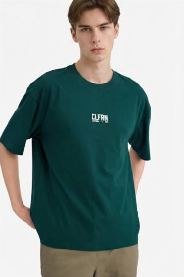 Футболка с принтом из 100% хлопка Boxy Fit