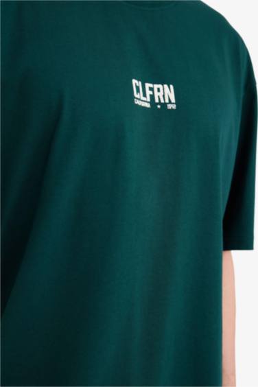 Футболка с принтом из 100% хлопка Boxy Fit