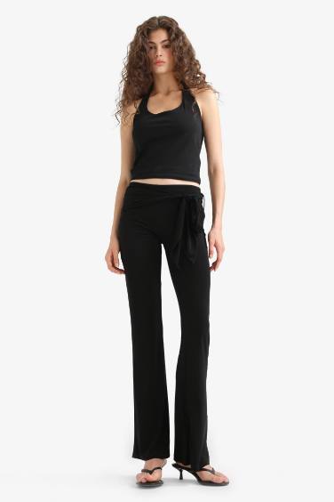 Flare Fit Normal Waist Standard Length Trousers