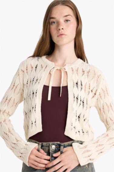 Slim Fit Crew Neck Cardigan