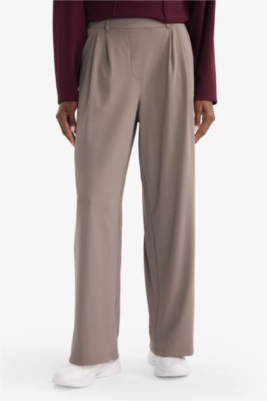 Wide Leg Ankle Length Trousers