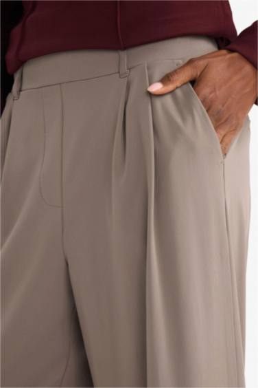 Wide Leg Ankle Length Trousers