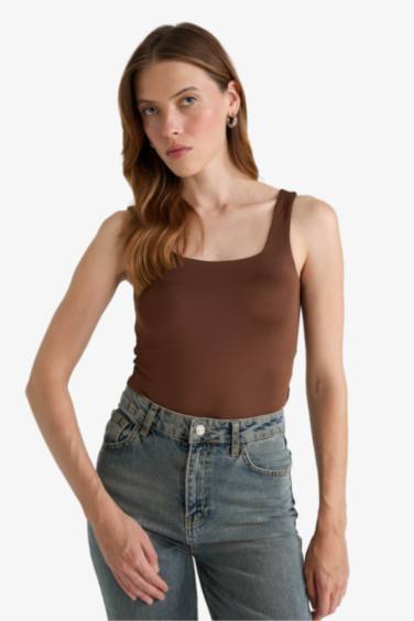 Kare Yaka Basic Düz Çıtçıtlı Body