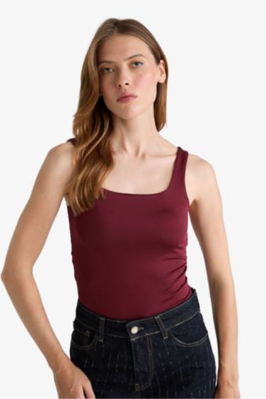 Kare Yaka Basic Düz Çıtçıtlı Body