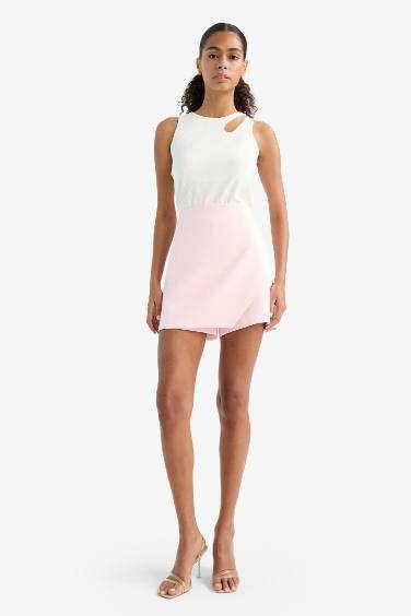 Yüksek Bel Şort Etek