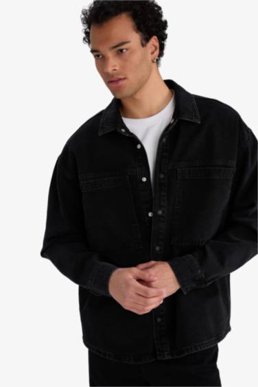 Regular Fit Jean Uzun Kollu Gömlek