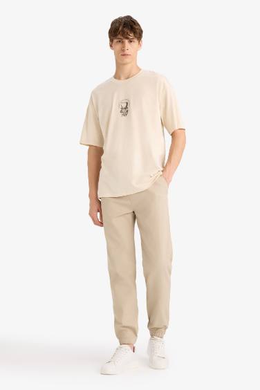 Cotton Boxy Fit Back Printed T-Shirt